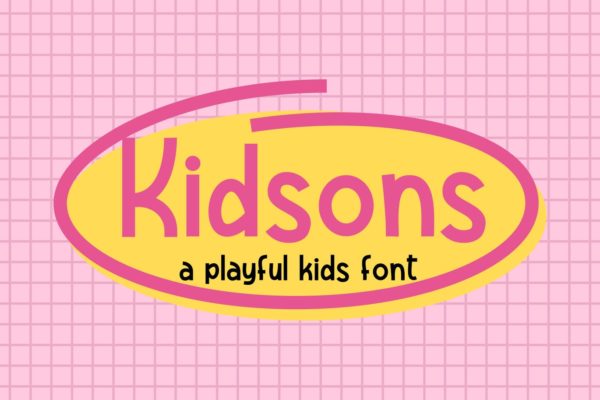 宽间距儿童书籍英文手写字体 Kidsons Playful Font