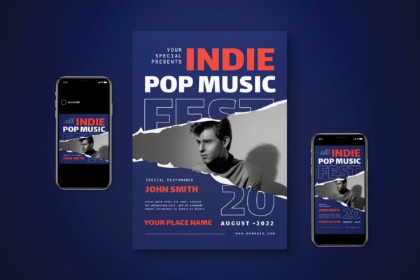 独立音乐传单海报集 Indie Music Flyer Set
