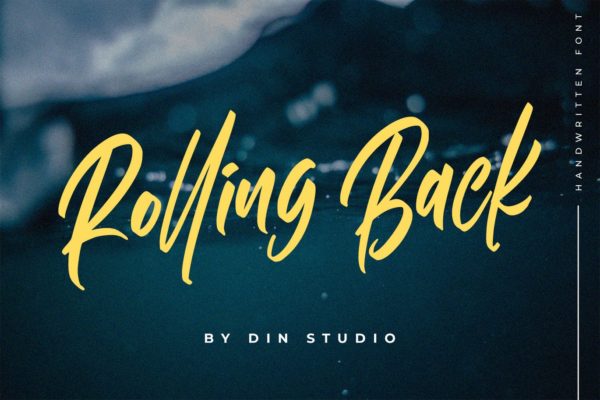 个性随意旅行杂志手写字体设计 Rolling Back- Casual Font