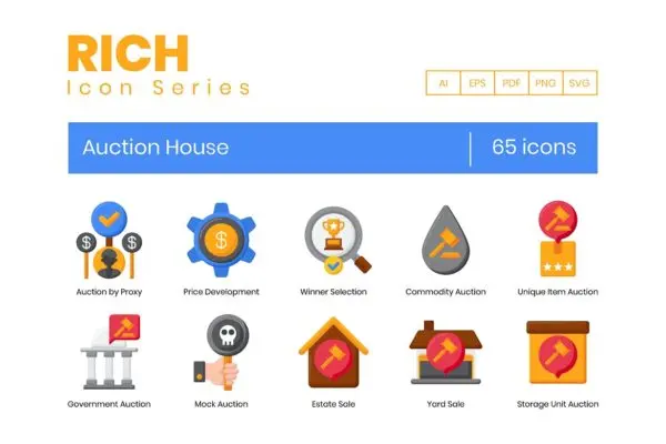 65个Rich系列拍卖行图标 65 Auction House Icons – Rich Series