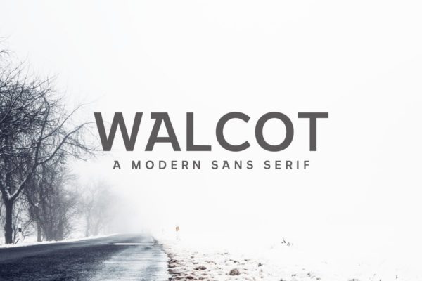 现代感简易几何无衬线英文字体 Walcot Modern Sans Serif Font