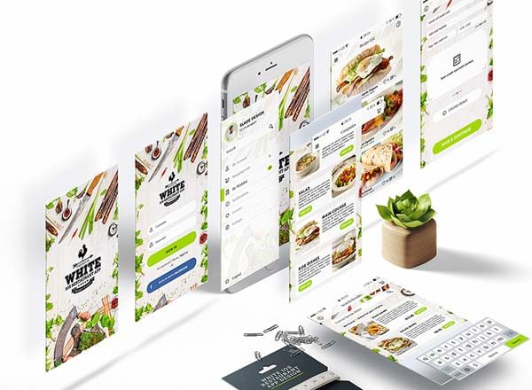 完美的送餐服务类APP UI KITS打包下载[PSD]