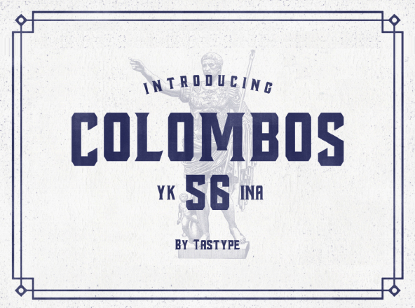 复古风格品牌设计英文衬线字体 Colombus Font