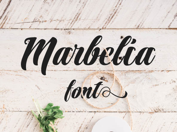 独特手写卡片英文加粗字体 Marbelia Font