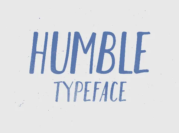 英文手写风格字体 Humble Font