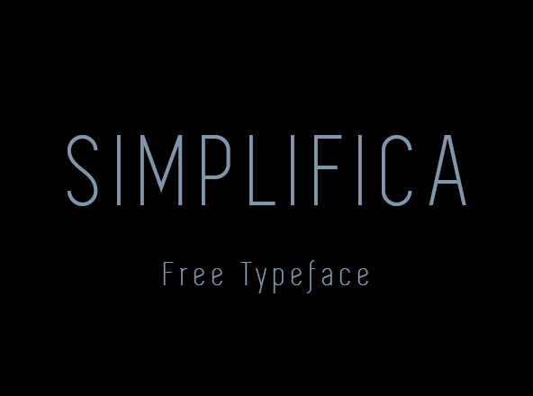 经典简单细黑无衬线字体素材 Simplifica Free Typeface