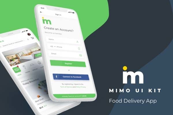 设计森林下午茶：清新的轻食，水果点心美食外卖点餐APP Ui Kits模板下载[Sketch]