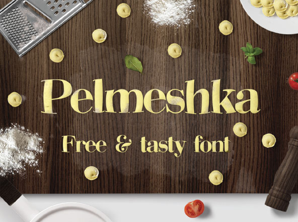 蓬松蛋糕外观英文装饰字体设计 Pelmeshka Font