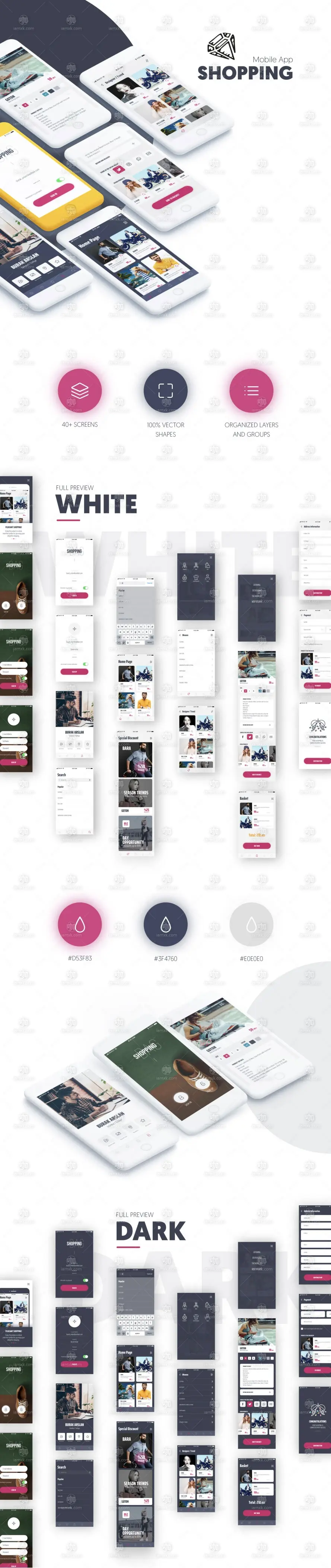 设计森林下午茶：一套时尚的电商APP UI KITS下载[sketch]