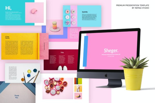 甜点食品促销展示PPT模板 SHEGER Presentation Template