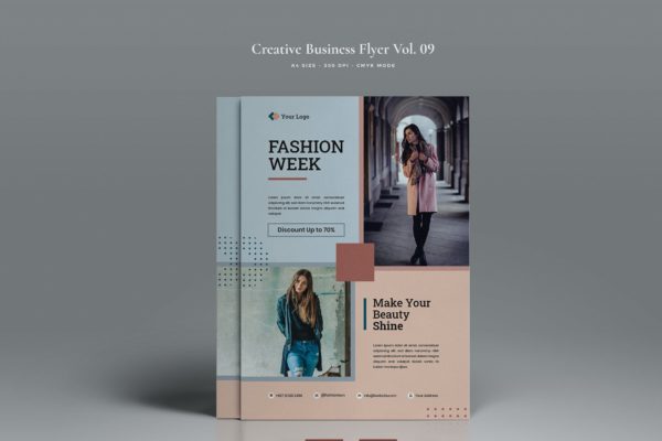 时装周时尚活动海报模板 Business Fashion Flyer