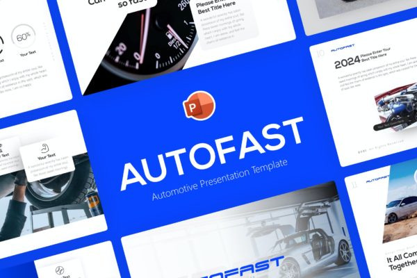 汽车维修服务PPT演示幻灯片模板  Autofast Automotive Powerpoint Template