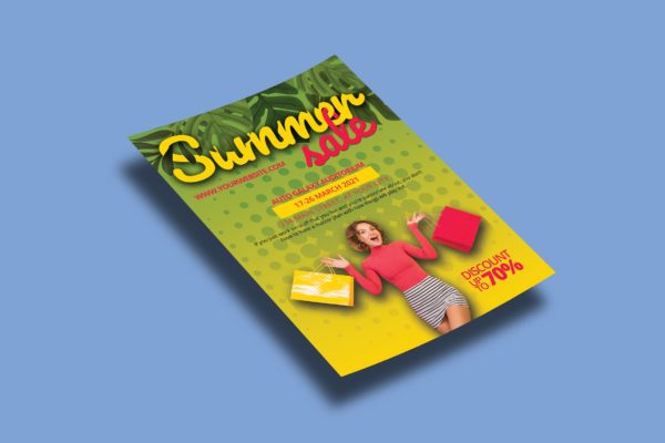 夏季折扣促销宣传单模板下载 Summer Discount – Flyers Template