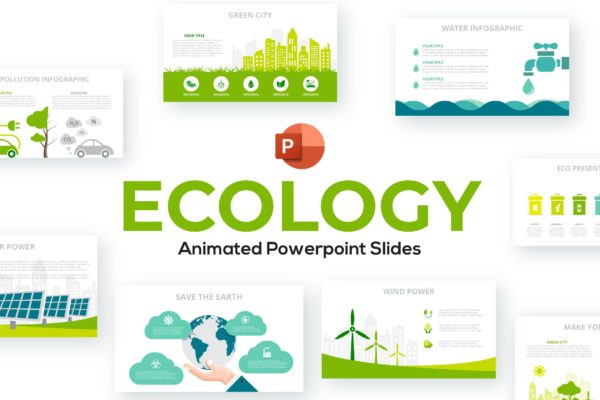 动画生态环境PPT演示幻灯片模板  Animated Ecology PowerPoint Presentation