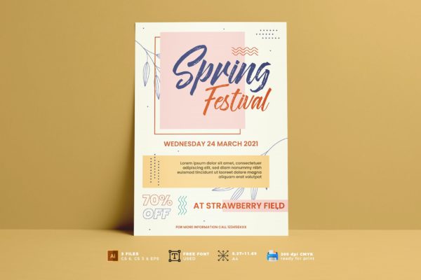 春节促销活动传单海报设计v3 Spring Festival Flyer Vol. 03