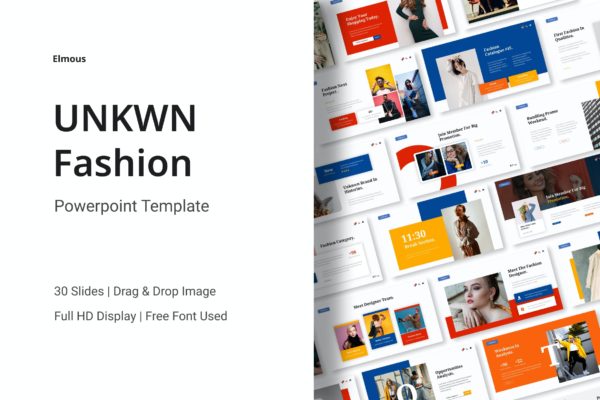 时尚品牌PPT演示文稿 Unknwn Fashion Branding Powerpoint Presentation