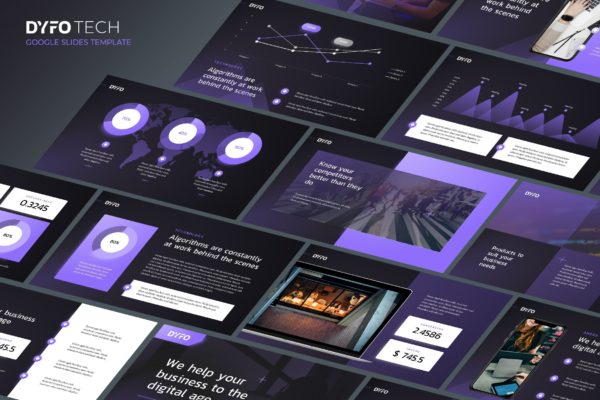 现代科技谷歌幻灯片模板 DYFO – Technology Theme Google Slides