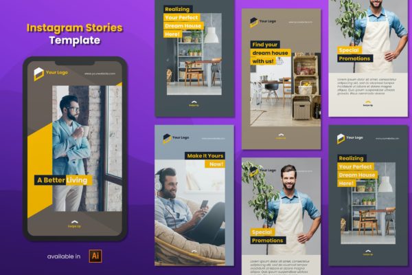 时尚居家生活Instagram故事模板 Instagram Stories Template