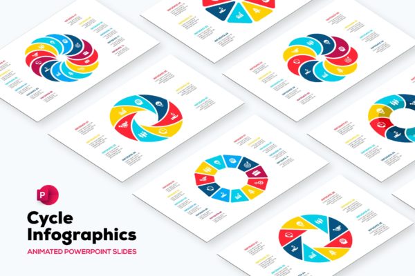 循环动画数据演示PPT设计模板 Cycle Animated PowerPoint Presentation