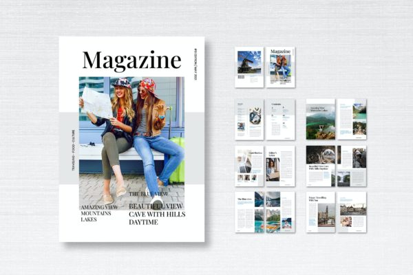 旅游类杂志模板 Travel Magazine