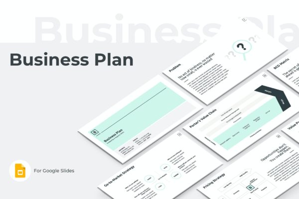商业计划介绍Google幻灯片设计模板 Business Plan Google Slides Presentation Template
