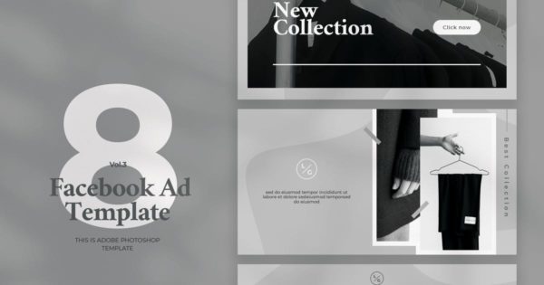 服装营销Facebook广告模板v3 Facebook Ad Template Vol.3