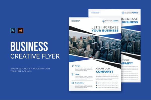 商业代理机构海报设计模板 Business Agency – Flyer