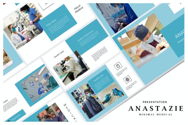 医疗医学主题幻灯片演示PPT模板 Anastazie Minimal Medical – PowerPoint Template