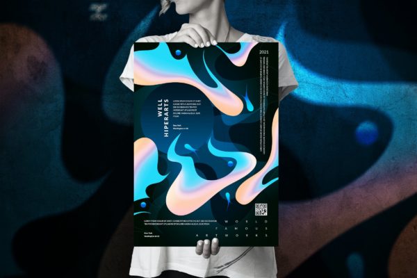 艺术音乐活动抽象纹理海报设计模板 Art Music Event – Big Poster Design