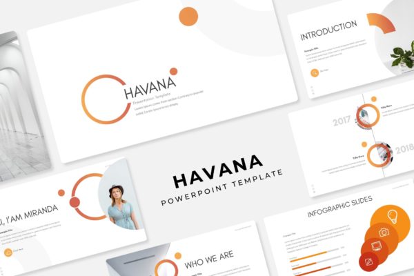 企业发展演讲PPT幻灯片模板素材 Havana – Power Point Template