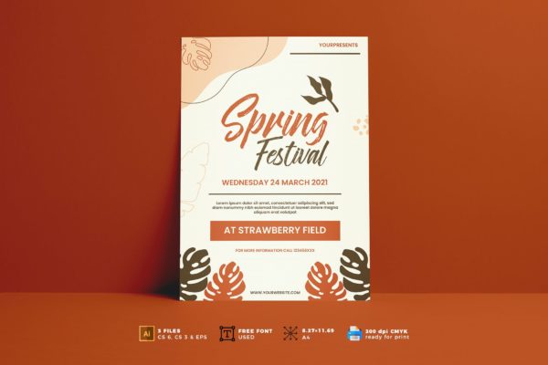 春节促销活动传单海报设计v1 Spring Festival Flyer Vol. 01