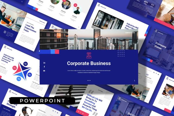 新兴公司业务推广Powerpoint模板下载 Corporate Business – Company Powerpoint