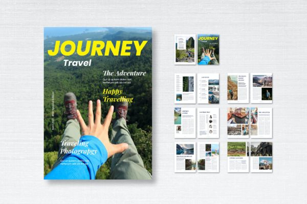 旅行摄影画册设计模板 Travel Magazine