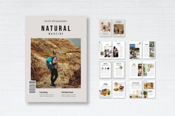 旅行期刊杂志设计INDD模板 Travel Magazine