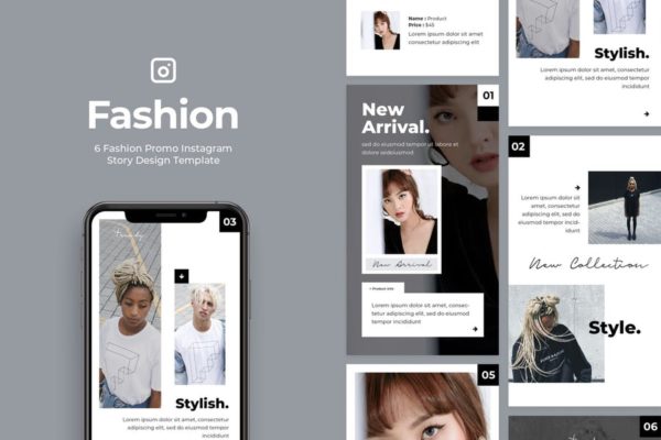 6个时尚服装推广Instagram故事模板v3 6 Promo Fashion Instagram Story Vol.3