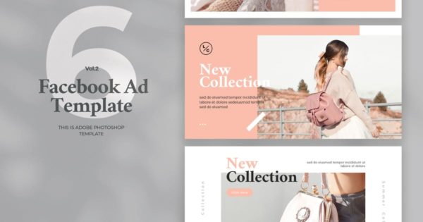 新品上市Facebook广告模板v2 Facebook Ad Template Vol.2