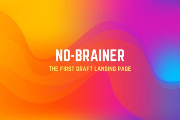 简单的响应式网站着陆页HTML模板 No Brainer – The First Draft Landing Page