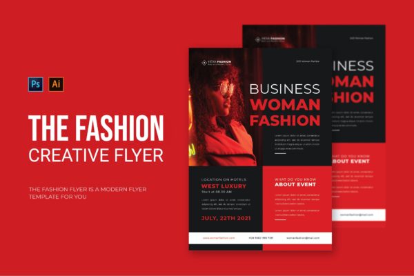 商业女性时尚宣传单素材 Business Fashion – Flyer