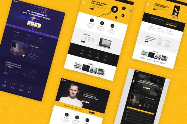 加密货币和虚拟币平台网站HTML模板 Bomex – Cryptocurrency & Bitcoin HTML Template