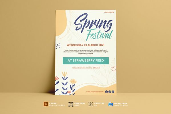 春节促销活动传单海报设计v2 Spring Festival Flyer Vol. 02