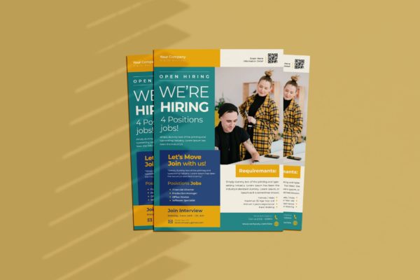 公开招聘传单海报设计模板v5 Open Hiring Flyer Vol.05
