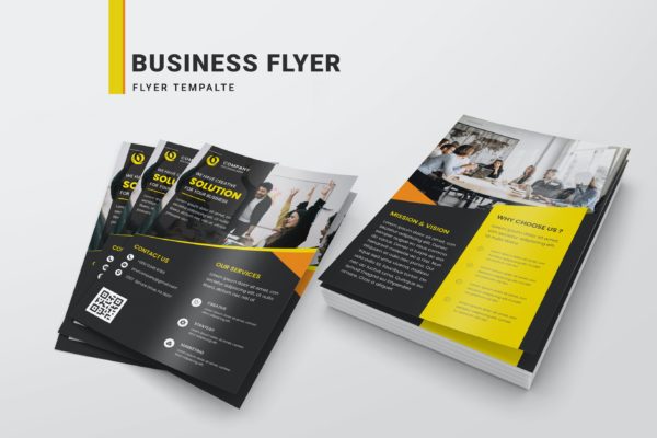 商业解决方案宣传单海报设计模板 Business Solution Flyer Template
