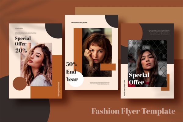 时尚品牌大促活动宣传单模板 FASHION FLYER