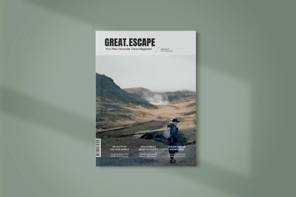 旅游摄影杂志画册排版设计模板 Magazine Template | Great Escape