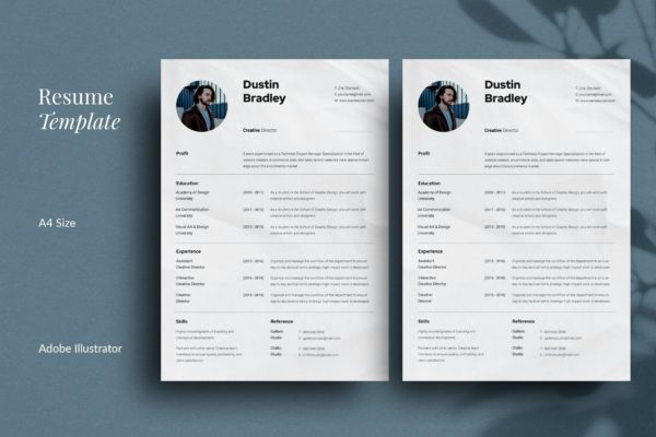 创意销售个人简历模板下载 CV Resume | Minimalist