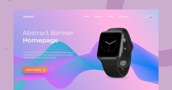创意渐变Banner背景主页设计模板v6 ADL Banner Homepage.06