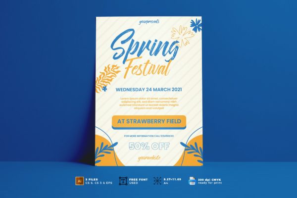 春节促销活动传单海报设计v4 Spring Festival Flyer Vol. 04