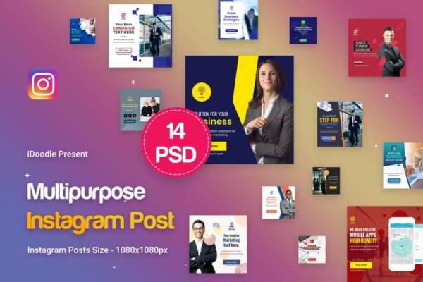 商业多用途Instagram帖子社交素材 Instagram Multipurpose, Business Posts