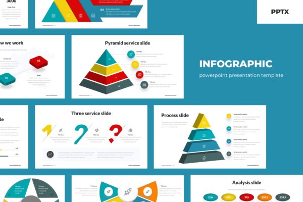 数据图表PPT幻灯片模板下载 Infographic Powerpoint Template