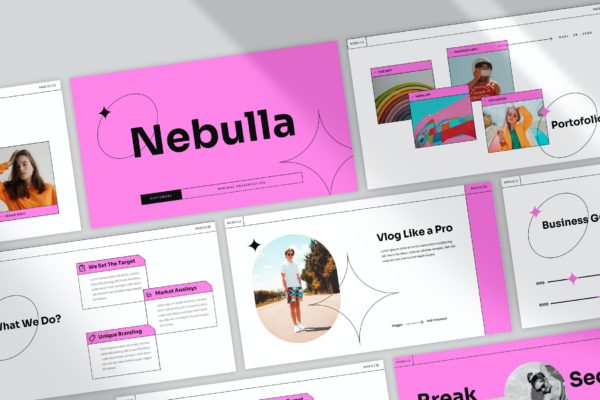 时尚摄影教学PPT创意模板 Nebulla Presentation